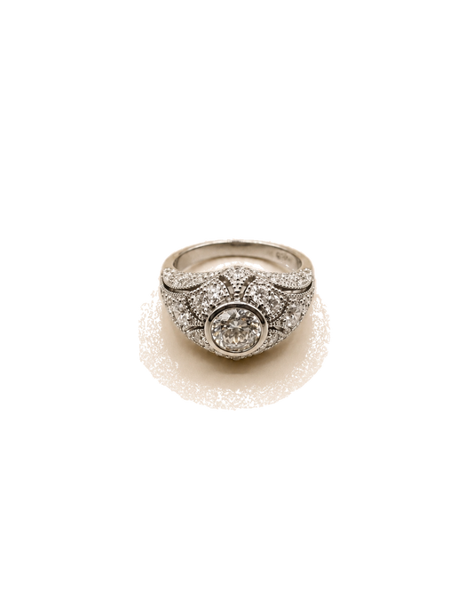 The Crowned Halo Ring