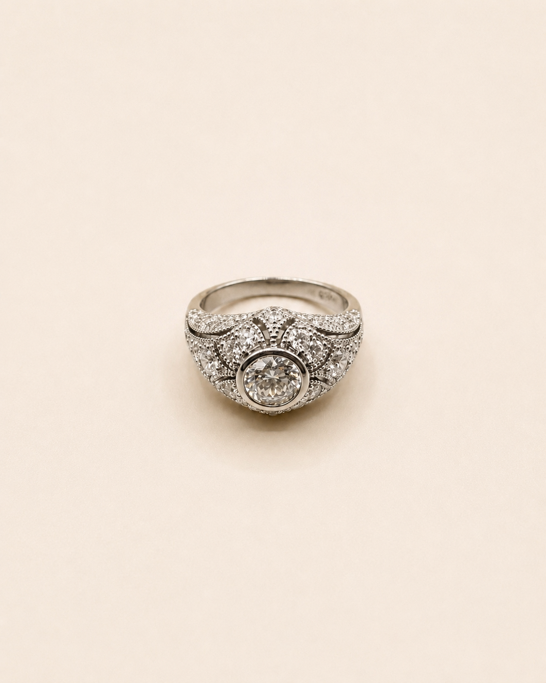 The Crowned Halo Ring