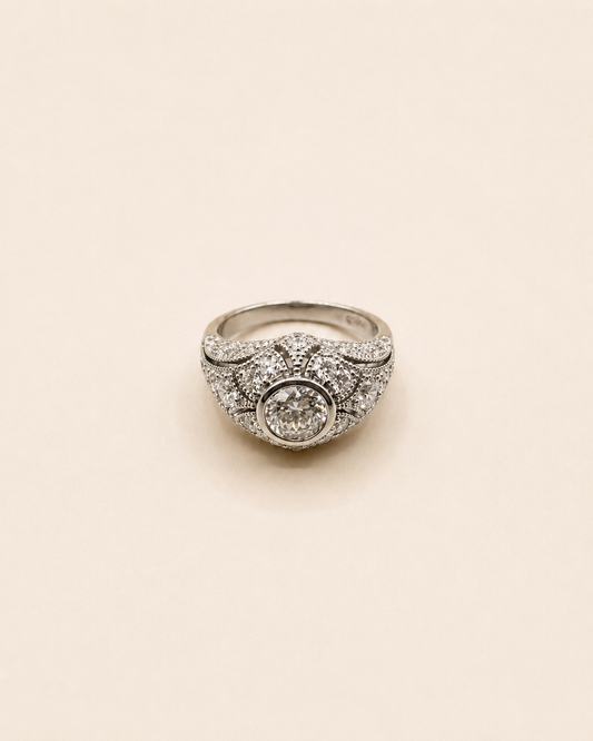 The Crowned Halo Ring