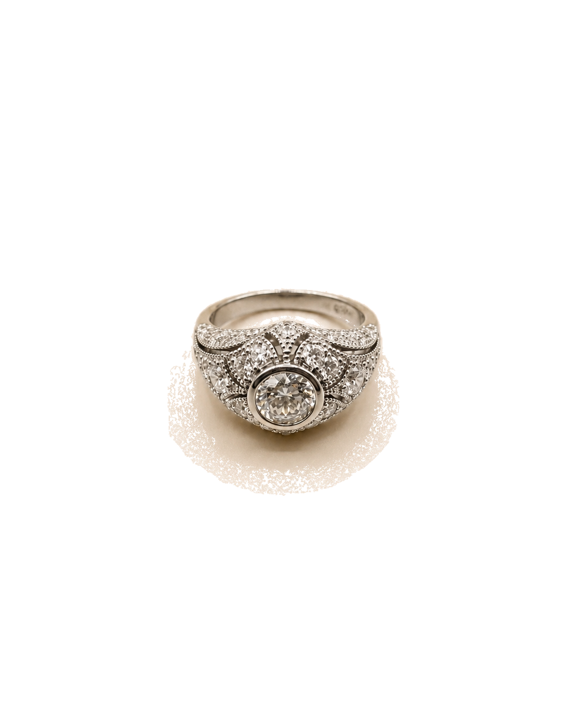 The Crowned Halo Ring