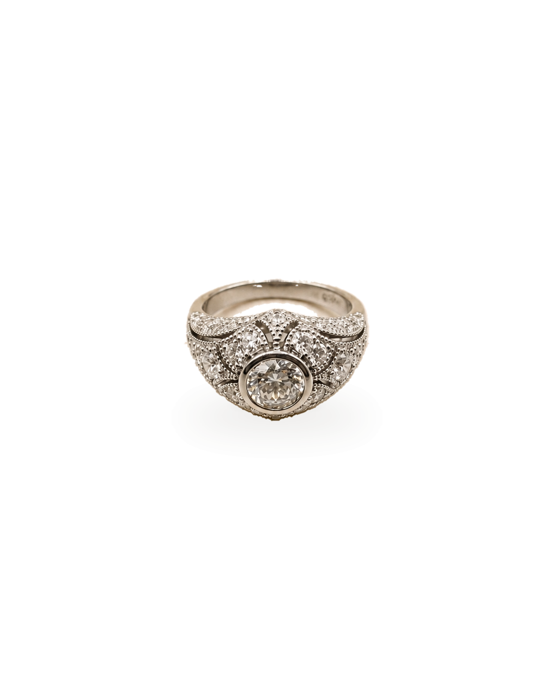 The Crowned Halo Ring