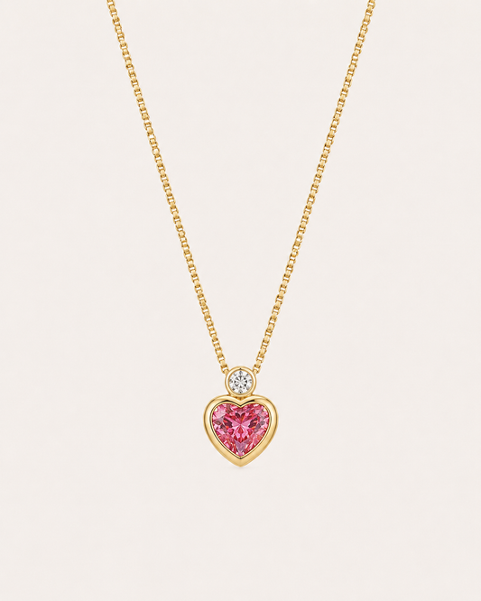 The Pink Heart Keeper Necklace