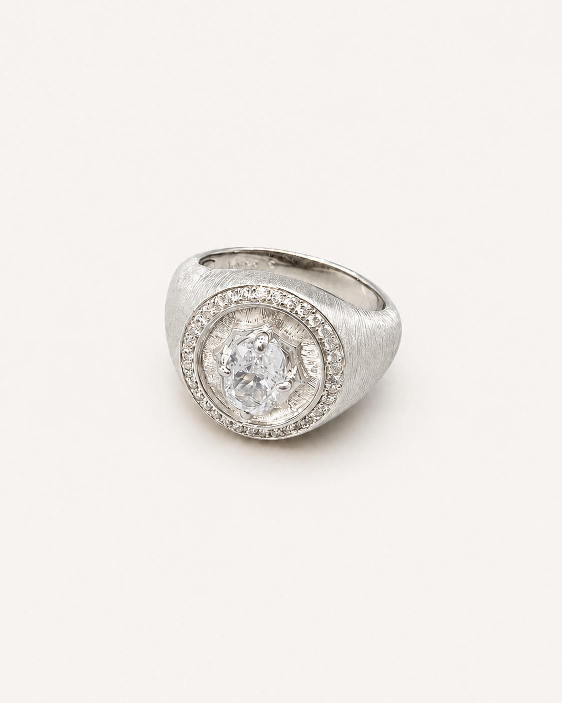 The Silver Halo Signet Ring