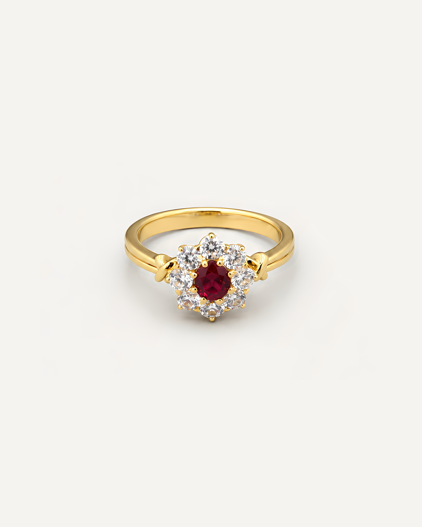 The Red Ember Halo Ring
