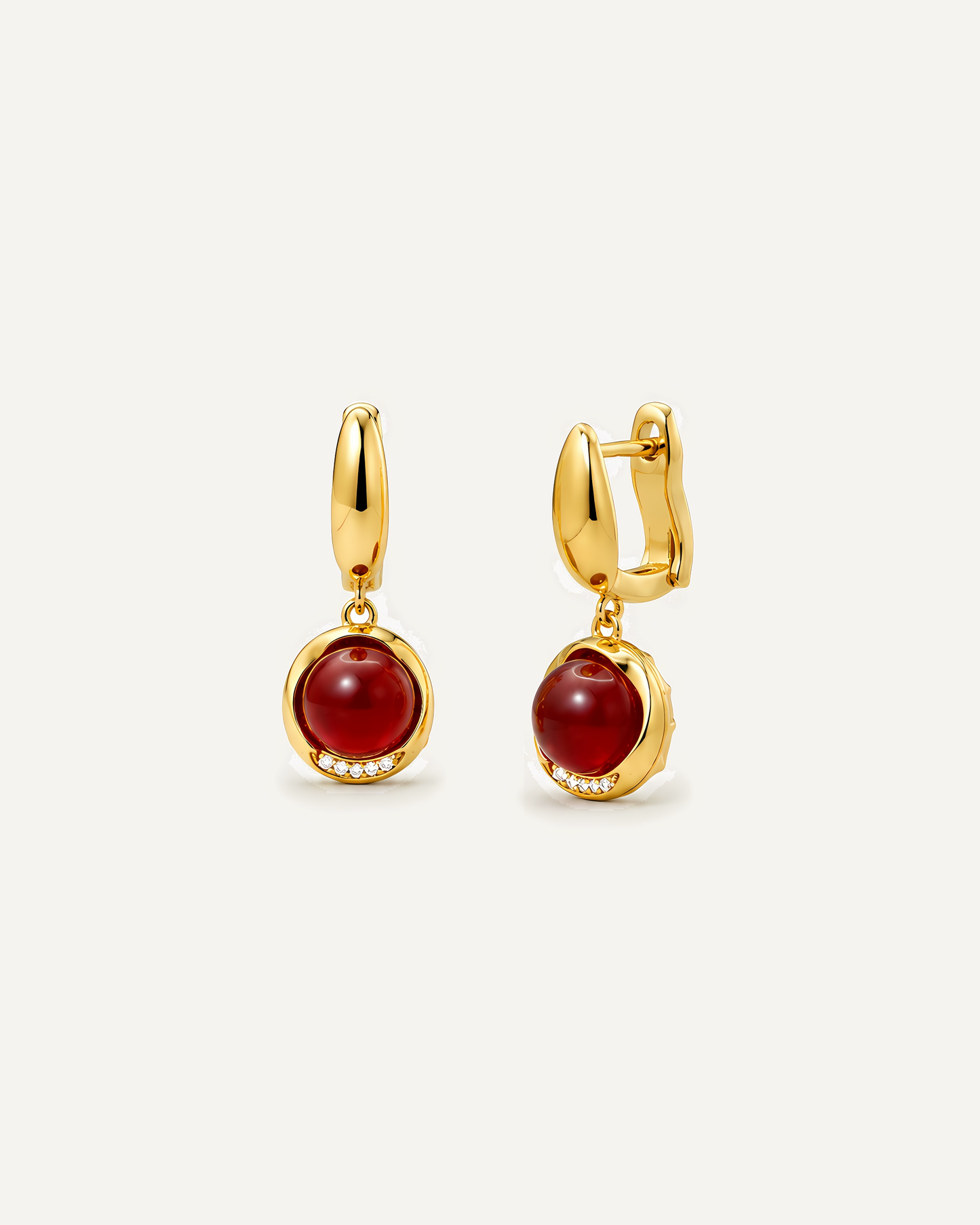 The Red Drop Earrings