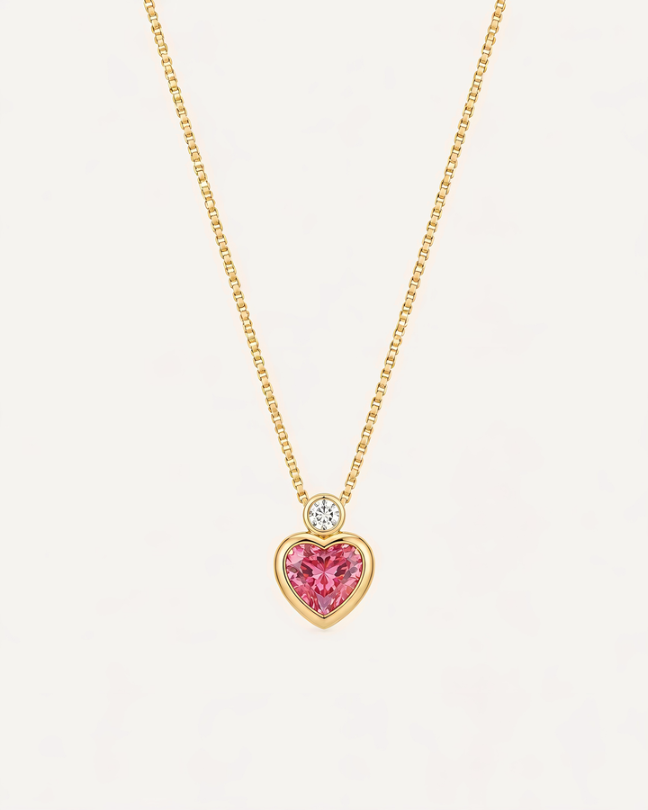 The Pink Heart Keeper Necklace