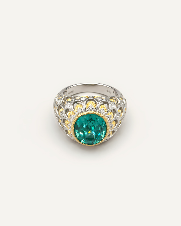 The Emerald Halo Seal Ring