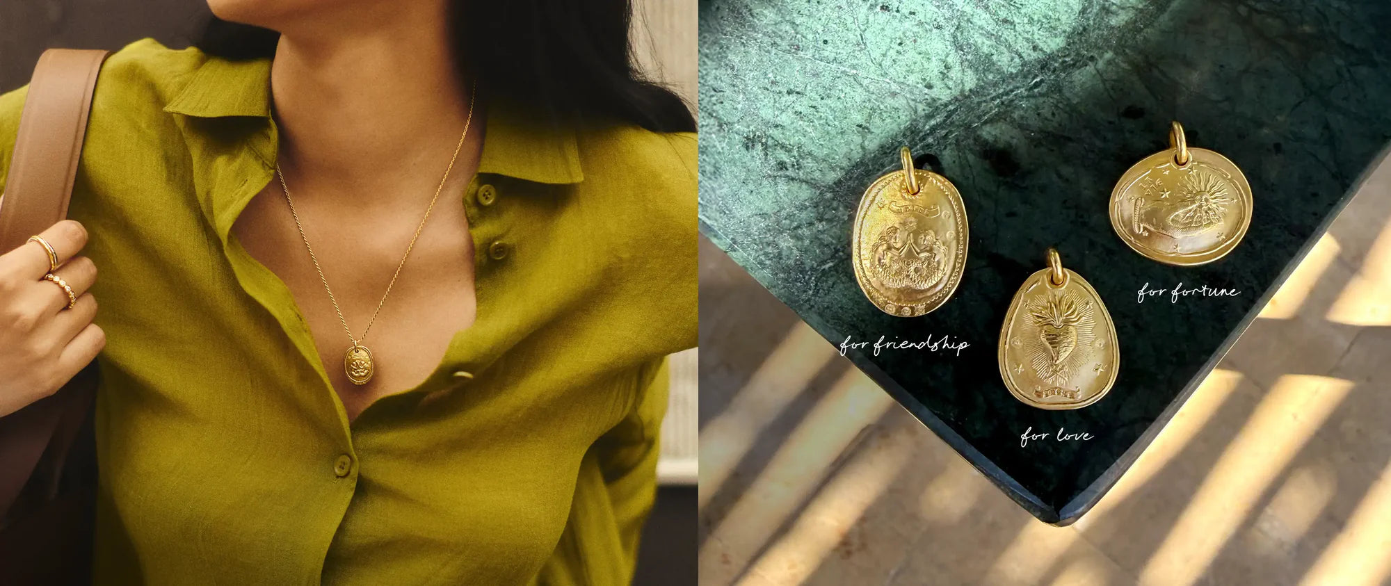 Gold talisman jewellery campaign
